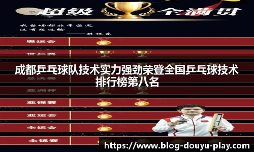 成都乒乓球队技术实力强劲荣登全国乒乓球技术排行榜第八名